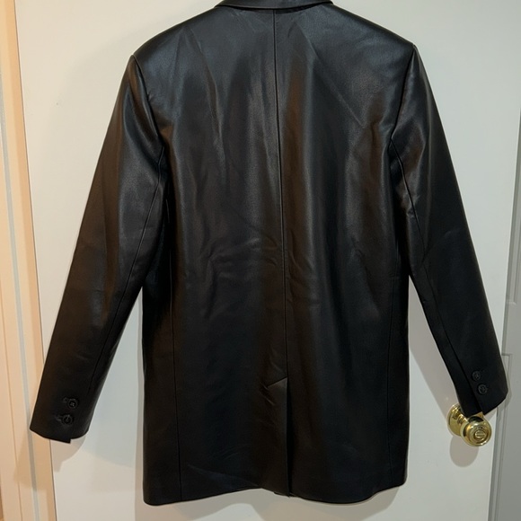 ZARA Fauz Leather Blazer - Picture 2 of 4